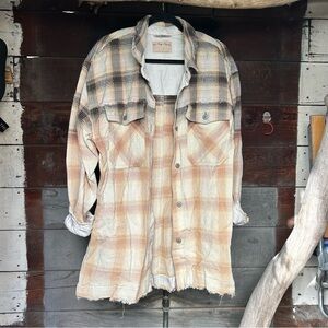 We The Free Textured Plaid Shirt Jacket